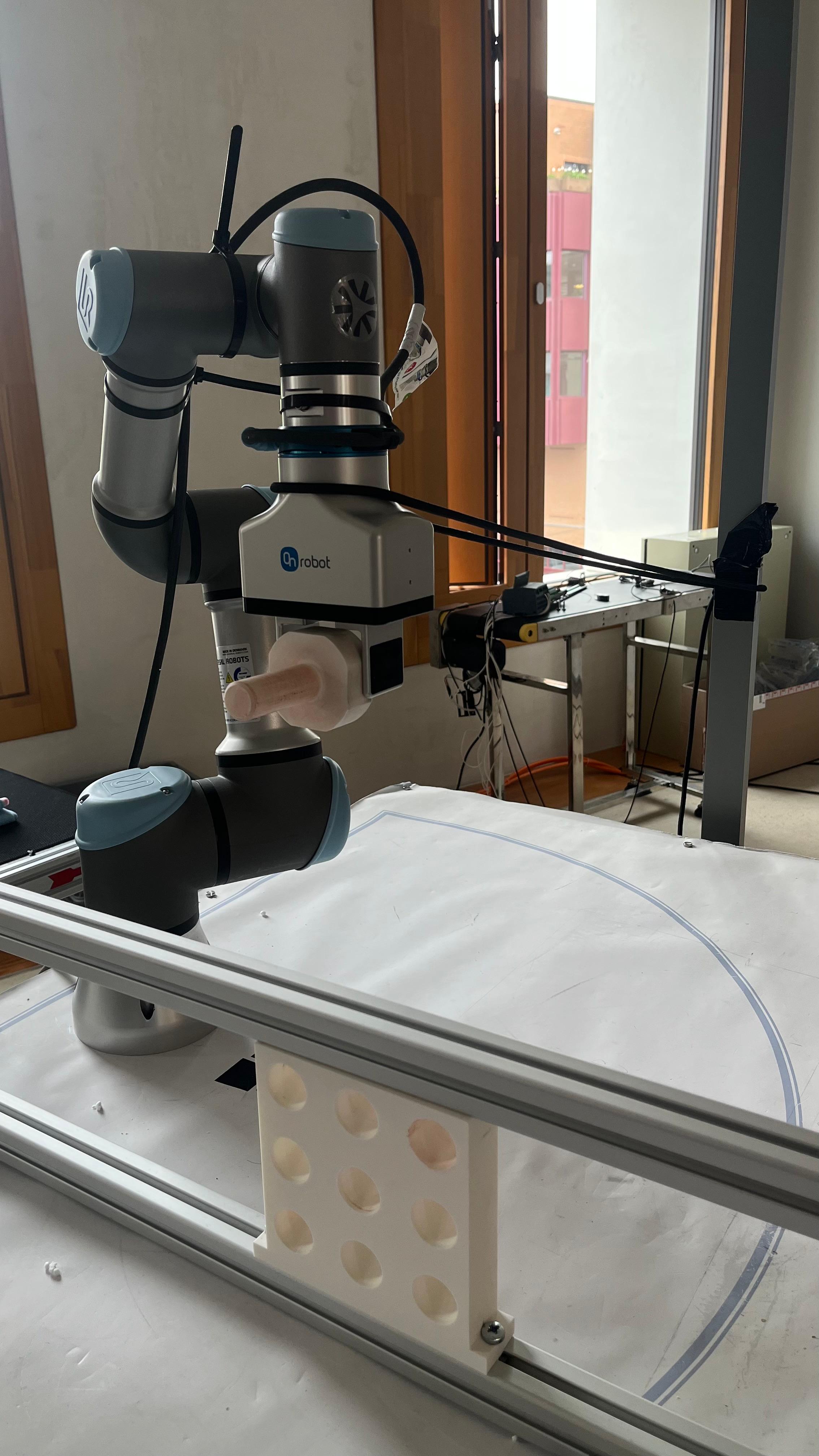 UR3 external arm disturbance during peg-in-hole
